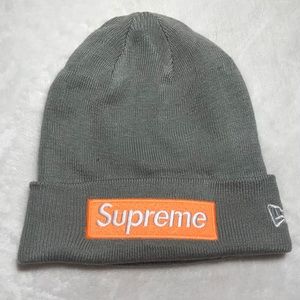 FW17 Supreme Beanie Orange/Gray